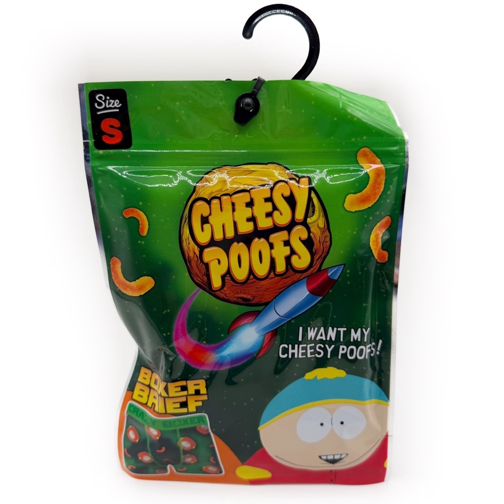 South Park Cheesy Poofs Crazy Boxer Briefs Mens Size Small Underwear Cartman